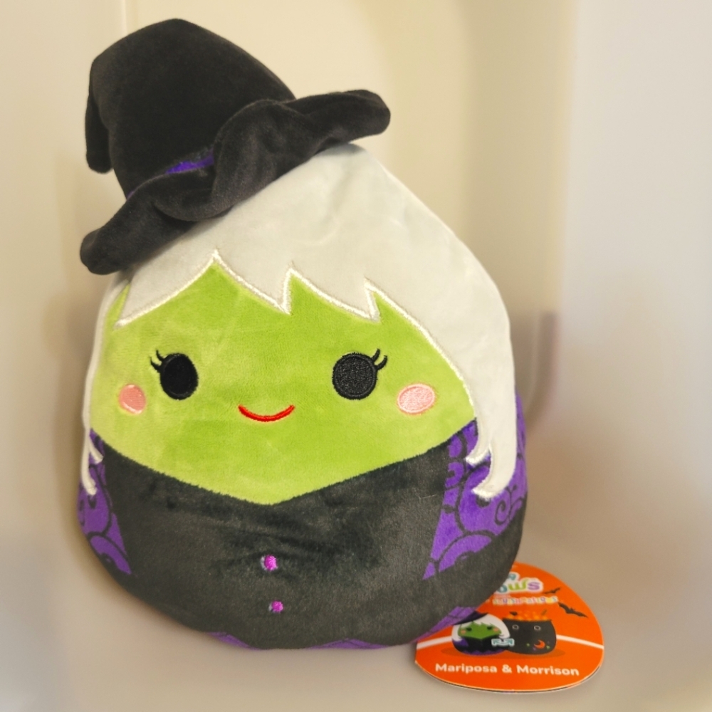 NWT Squishmallows Flip-A-mallows MARIPOSA Witch FLIPS to MORRISON Cauldron 8"